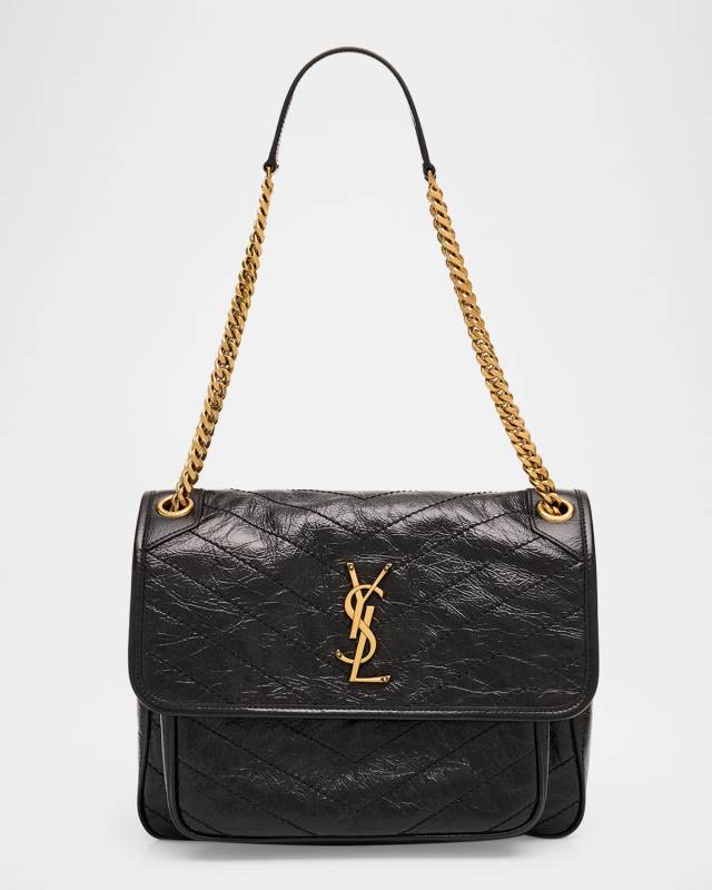 Niki Medium YSL Shoulder Bag in Vintage Leather